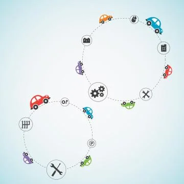 Car theme vector background. Stock Illustration