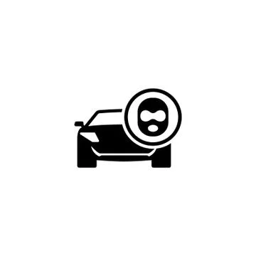Car Thief Flat Vector Icon Illustrazione stock