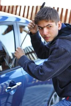 Car thief Stock Photos