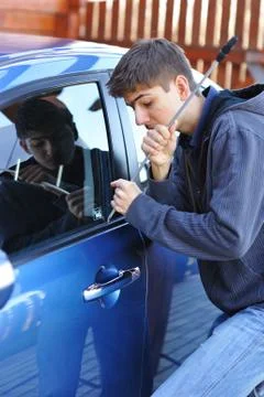 Car thief Stock Photos