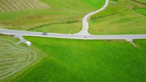 Car Through Mountain Road Stock Footage 142241459