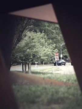 Car Through a Sculpture Stock Photos