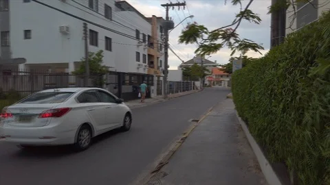 Car in a tight road Stock Footage 121549450