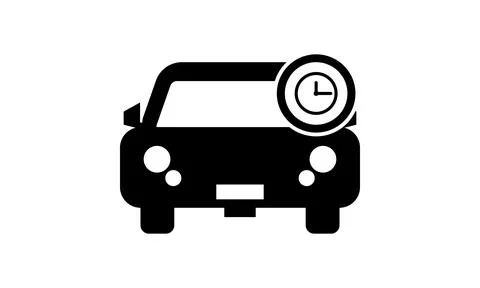 Car Time Icon Vector Illustration Design Stock Illustration