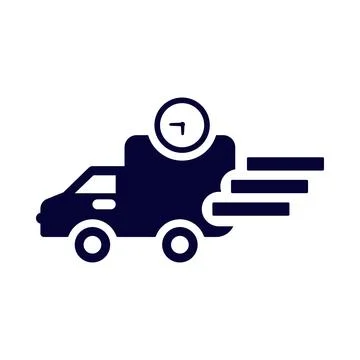 Car, time, watch, clock, fast, on time delivery icon Stock Illustration
