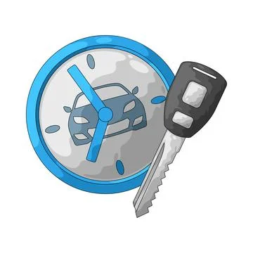 Car timer illustration Stock Illustration
