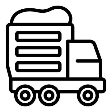 Car tipper container icon outline vector. Transport cargo Stock Illustration