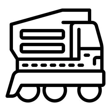 Car tipper icon outline vector. Truck container Stock Illustration