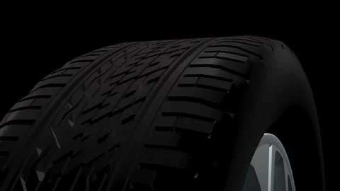 Car Tire Close Up Loop Video stock 346745163