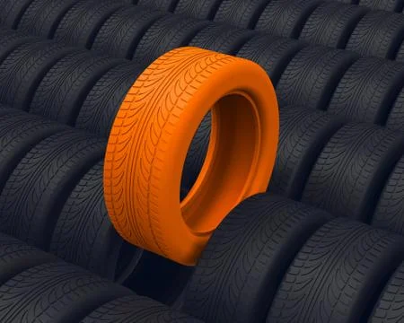 The car tire Stock Illustration