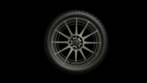 Car Tire Loop 4K Video stock 88432501