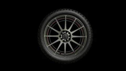 Car Tire Looped Stock Footage 88435862