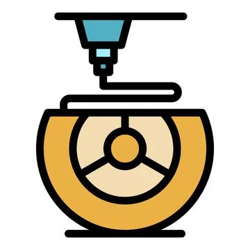 Car tire printing icon vector flat イラスト素材