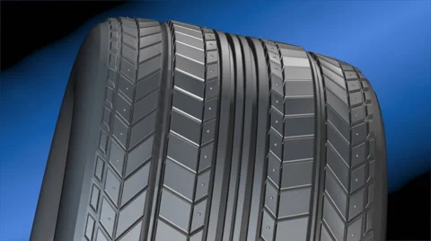 Car tire with protector, seamless loop Stock Footage 54270925