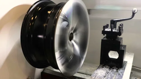 Car tire rim fix Wheel Repair Stock Footage 166318076