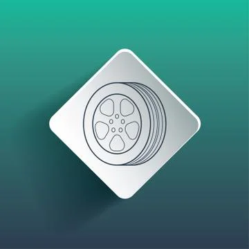 Car Tire Sign Stock Illustration