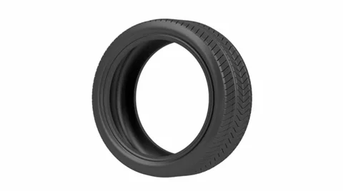 Car tire spin on white background Stock Footage 37927261