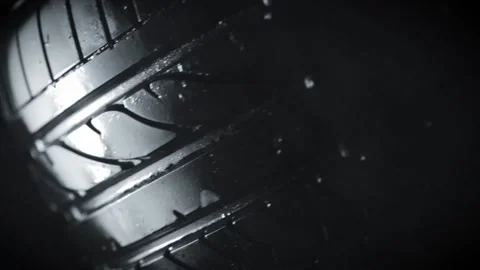 Car tire is spinning Stock Footage 154427391