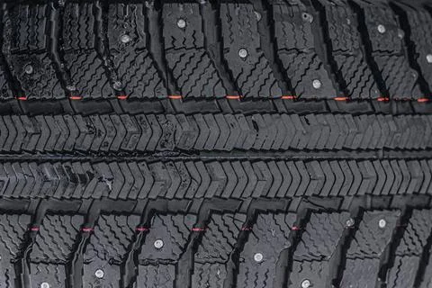 Car tire texture protector studded tires Stock Photos