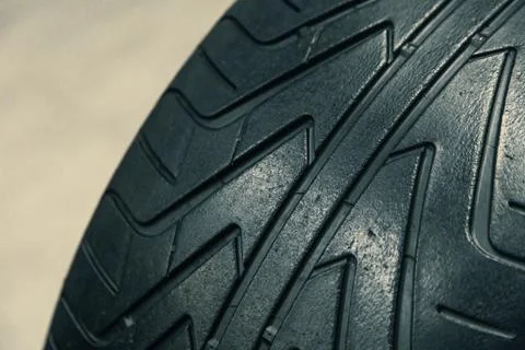 Car tire texture rape plan. used tread pattern Stock Photos