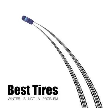 Car tire tracks text background Stock Illustration