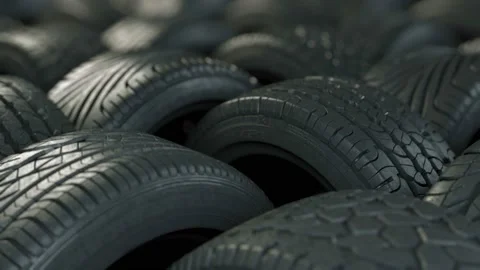 Car tires in elegant studio lighting. The film is looped, arranged in an inte Stock Footage 164911523