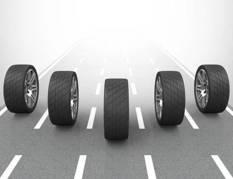 The car tires Stock Illustration