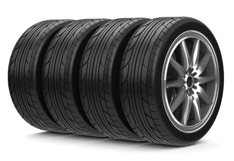 The car tires Stock Illustration