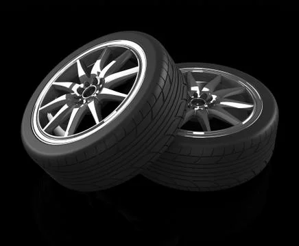 The car tires Stock Illustration