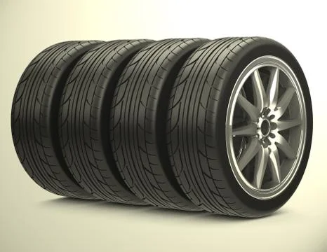 The car tires Stock Illustration