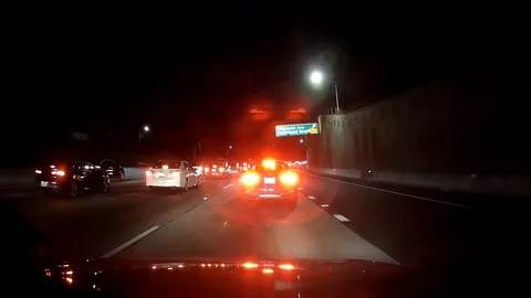 Car TL Night, freeway Video stock 96361721