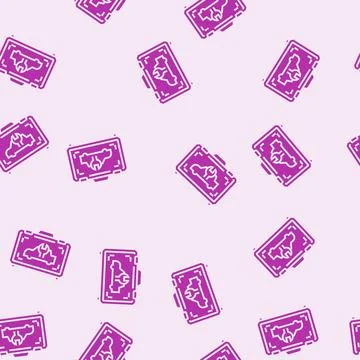 Car tool kit accessory glyph seamless pattern Stock Illustration