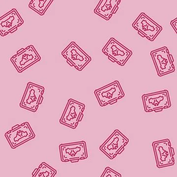 Car tool kit accessory line seamless pattern Stock Illustration