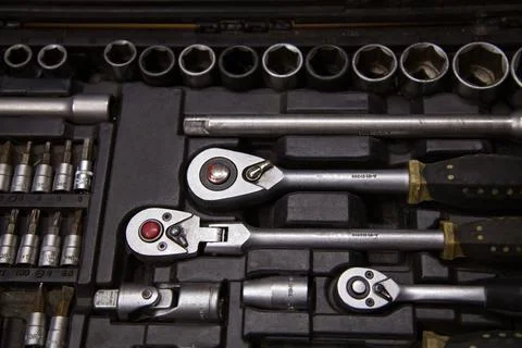 Car tool set Foto stock