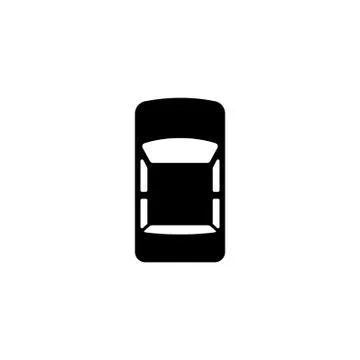 Car Top View Flat Vector Icon Stock Illustration