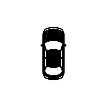 Car Top View Flat Vector Icon Stock Illustration