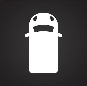 Car top view icon on background for graphic and web design. Simple illustration Stock-Illustration