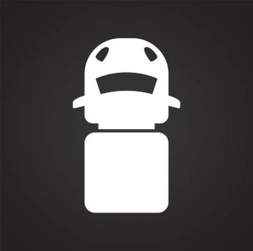 Car top view icon on background for graphic and web design. Simple illustration Illustrazione stock