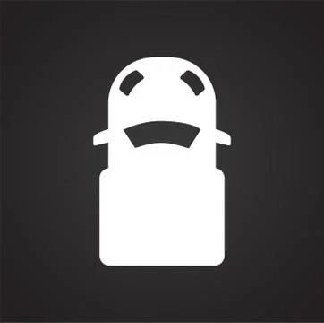 Car top view icon on background for graphic and web design. Simple illustration 스톡 일러스트