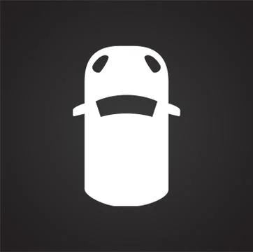 Car top view icon on background for graphic and web design. Simple illustration Stock Illustration