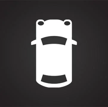 Car top view icon on background for graphic and web design. Simple illustration Illustrazione stock
