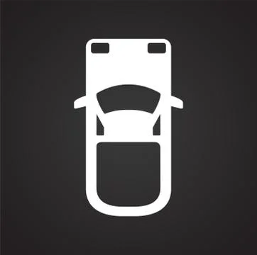 Car top view icon on background for graphic and web design. Simple illustration 스톡 일러스트