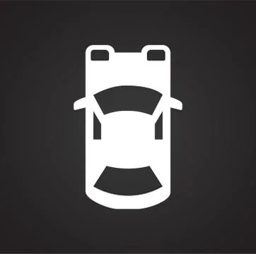 Car top view icon on background for graphic and web design. Simple illustration 스톡 일러스트
