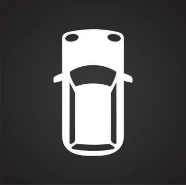 Car top view icon on background for graphic and web design. Simple illustration 스톡 일러스트