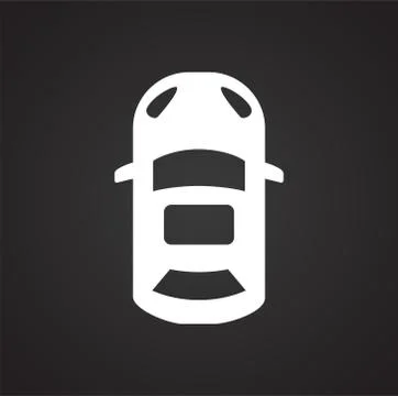 Car top view icon on background for graphic and web design. Simple illustration Stock Illustration