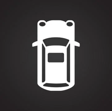 Car top view icon on background for graphic and web design. Simple illustration Stock Illustration