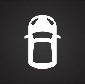 Car top view icon on background for graphic and web design. Simple illustration Stock Illustration
