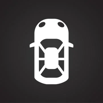 Car top view icon on background for graphic and web design. Simple illustration Stock Illustration