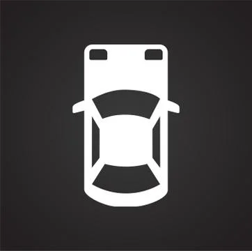 Car top view icon on background for graphic and web design. Simple illustration Иллюстрация