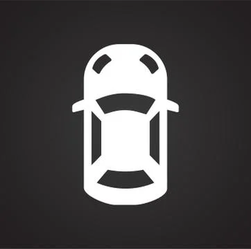 Car top view icon on background for graphic and web design. Simple illustration Иллюстрация